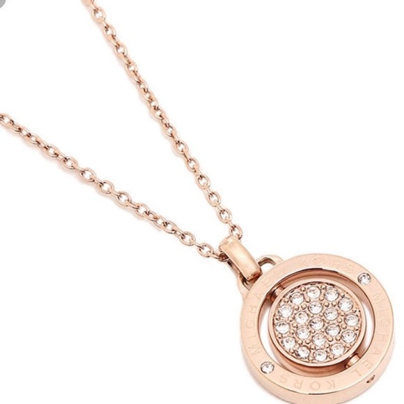 mk rose gold necklace